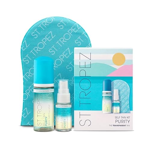 St.Tropez Purity Mini Kit: Self Tan Purity Bronzing Water Tanning Mousse and Self Tan Purity Bronzing Water Face Mist with Tanning Mitt, Tropical Scent, Vegan Korean face wash