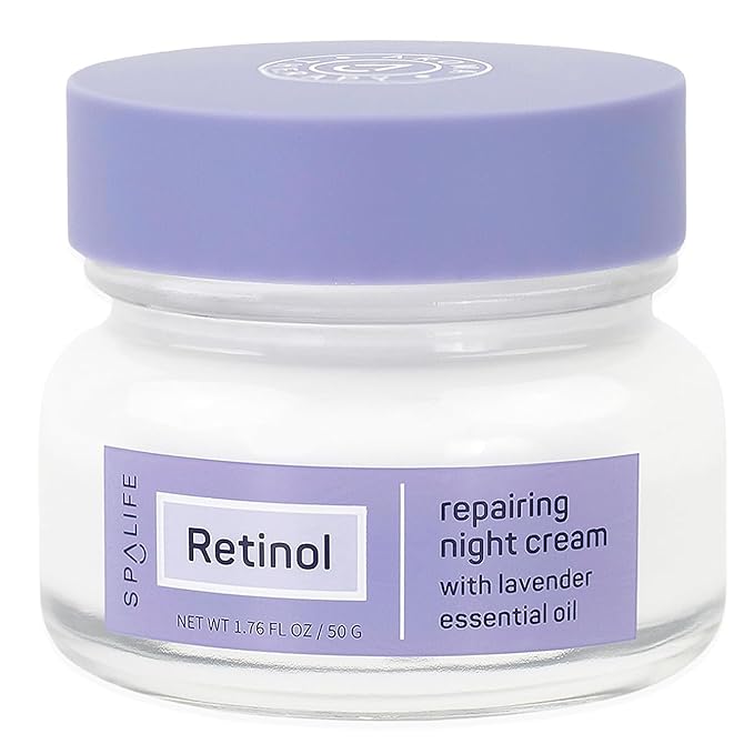 SpaLife SpaLife Repairing Night Face Cream – For Fine Lines, Wrinkles, Dull Skin, Uneven Tone & Loss of Elasticity with Witch Hazel & Lavender Essential Oil – Anti-Aging Moisturizer Moisturiser