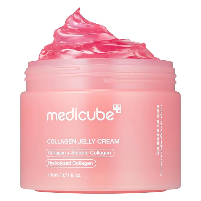 medicube medicube Jelly Cream with Collagen, Niacinamide | Freeze-Dried Hydrolyzed Collagen for Skin Barrier Hydration & 24H Glow | Plumper, Firmer looking skin | 3.71 fl.oz Korean face wash