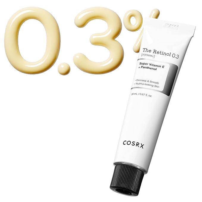 COSRX COSRX Retinol 0.3% Cream, 0.67 Oz, Anti-aging Eye & Neck Cream with Retinoid Treatment to Firm Skin, Reduce Wrinkles, Fine Lines, Signs of Aging, Gentle Daily Korean Skin Care Korean Moisturiser