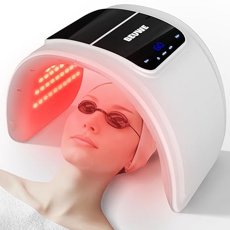 Beuwe Beuwe Red-Light-Therapy-Mask, Led Light Therapy for Face, 7 Colors Led Face Mask Facial Led Light Therapy Tool Skin Care Equipment at Home, Facial Neck Body Hand Beauty Mask skincare