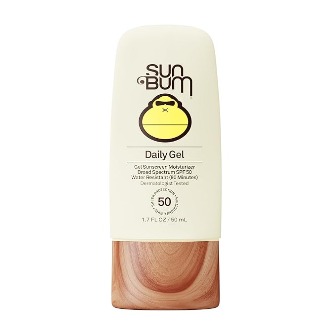 Sun Bum Sun Bum Daily SPF 50 Clear Gel Face Sunscreen - Broad Spectrum Moisturizing Facial Sunscreen with Vitamin E - Vegan and Hawaii 104 Act Compliant (Without Octinoxate & Oxybenzone) - Travel Size 1.7 oz Sunscreen