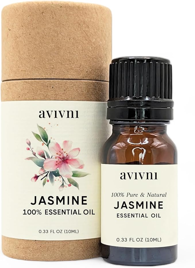 Avivni Avivni Jasmine Organic Essential Oil - 100% Pure & Natural, Undiluted for Aromatherapy, Skin, Hair, Diffuser (0.33oz - 10ml) skincare