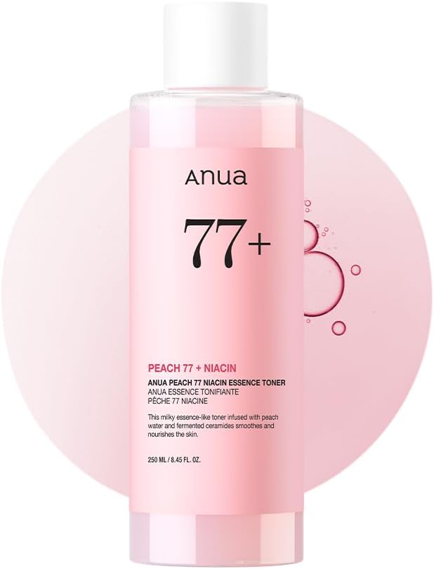ANUA Anua Peach 77 Niacin Essence Toner 250ml / Brightening Toner for Face, Niacinamide, Panthenol, Ceramides, Facial Toner for Glass Skin, Korean Skin Care (8.45 fl.oz.) Korean Toner