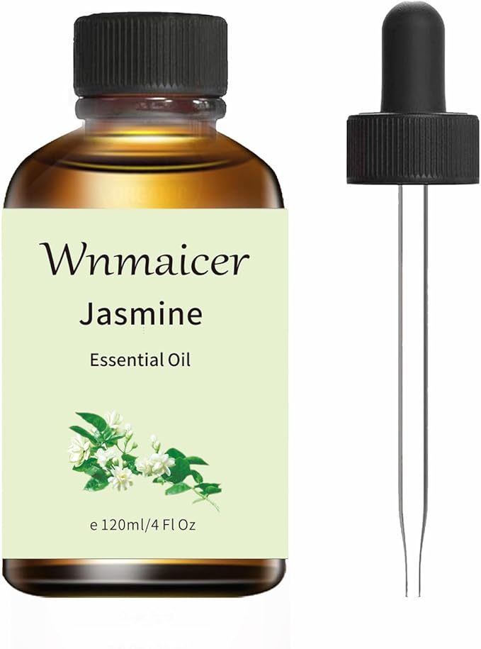 Wnmaicer Jasmine Essential Oil 4 Oz, Premium Jasmine Oil for Massage Oil, Skin & Diffuser and Aromatherapy 120 mL skincare