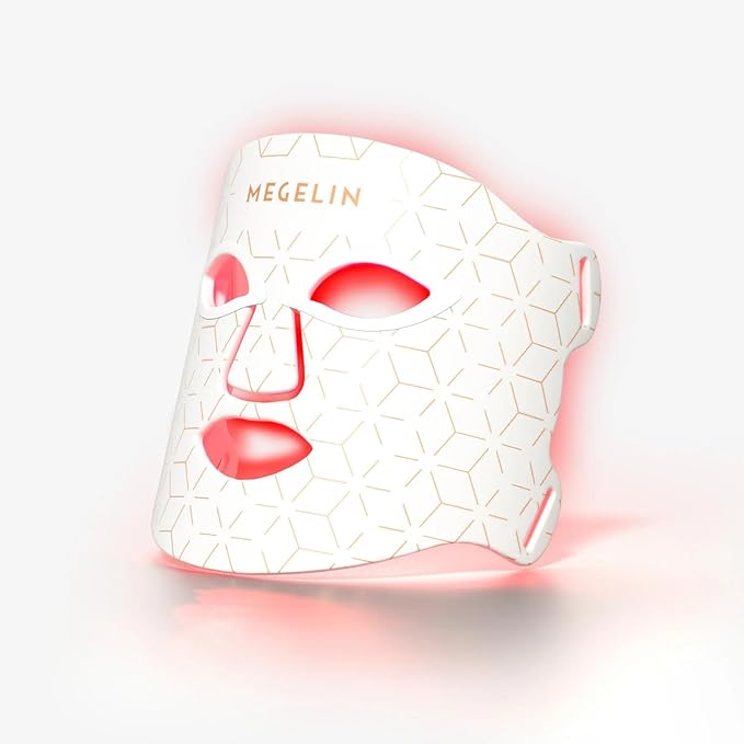 MEGELIN MEGELIN 7 Colors Led Light Therapy Facial Mask, Face Light Therapy Mask for Face, Reduce Wrinkles Smooth Skin, Infrared Light Skin Rejuvenation(White) skincare