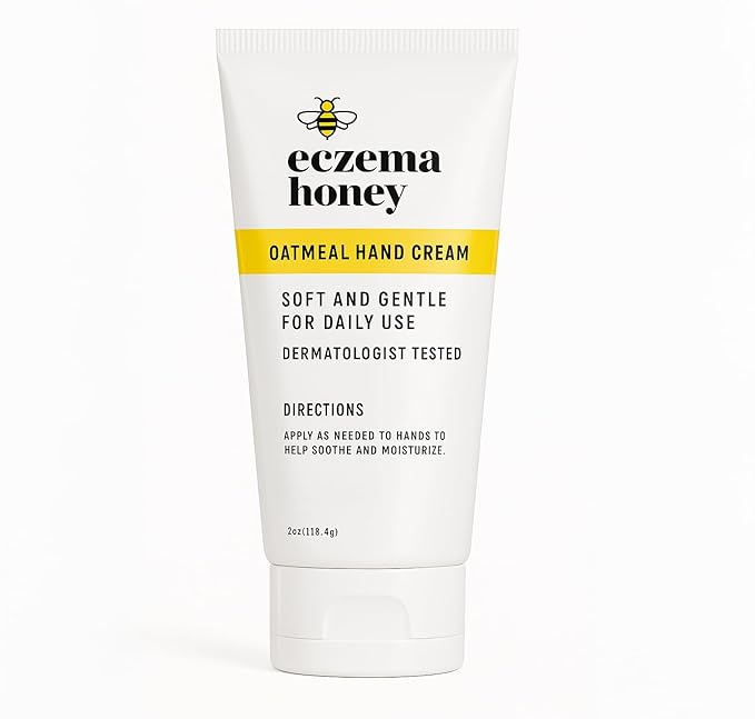 ECZEMA HONEY ECZEMA HONEY Oatmeal Hand Cream - Natural Hand & Body Lotion for Eczema Rash Relief - Eczema Cream for Dry, Itchy, Sensitive, & Irritable Skin (2 Oz) Moisturiser