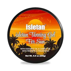 isletan isletan intensive tanning gel pineapple, tanning gel for outdoor sun & tanning bed skincare