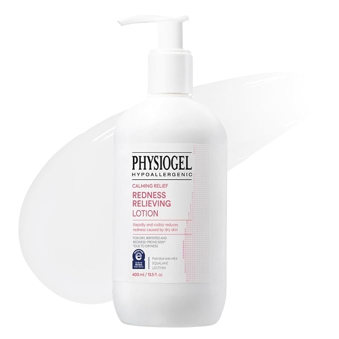 PHYSIOGEL Physiogel Calming Relief Redness Relieving Lotion, Body Lotion & Face Moisturizer with Squalane, PEA Complex, For Dry, Irritated & Redness-Prone Skin, 13.5 fl. oz. Moisturiser