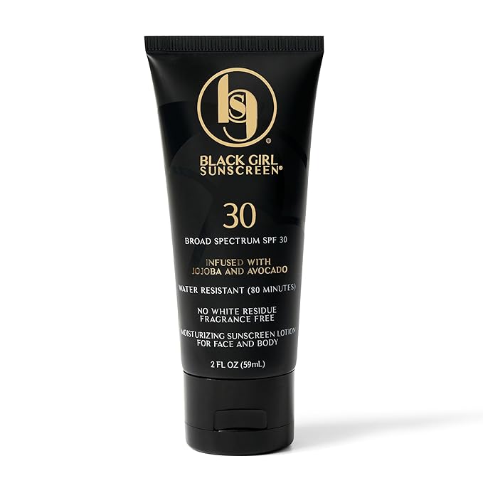BLACK GIRL SUNSCREEN Black Girl Sunscreen SPF 30 for the Face & Body - Moisturizing Sun Protection, SPF 30, Sun Lotion for Women, Ultra Sheer, Travel Size, No White Cast for Melanin Rich Skin - 2 fl oz Sunscreen