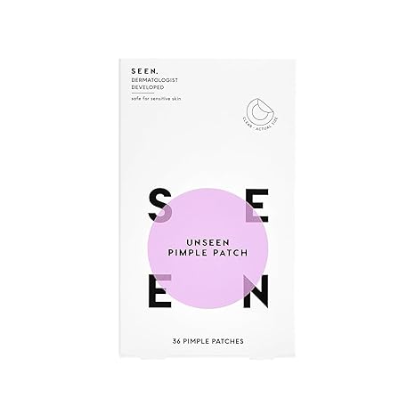 SEEN SEEN UNSEEN Pimple Patch - Hydrocolloid and Bakuchiol Formulated Spot Treatment for Face and Skin- Dermatologist Developed- Safe for Sensitive & Acne Prone Skin skincare
