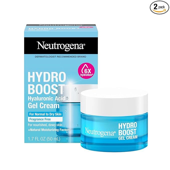 Neutrogena Neutrogena Hydro Boost Gel Cream, 48 Hr Hydration for Normal/Dry Skin, Fragrance Free, Face Moisturizer with Hyaluronic Acid, 1.7 oz. & Trial Size Hydro Boost Hydrating Gel Cleanser, 0.5 fl oz Korean face wash