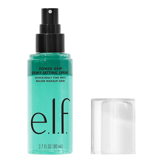 e.l.f. e.l.f. Power Grip Dewy Setting Spray, Ultra Fine Mist Made With Hyaluronic Acid, Grips Makeup For A Hydrated, Dewy Finish, Vegan & Cruelty-Free Korean face wash