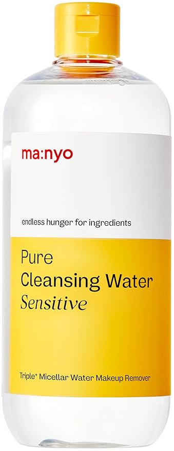 ma:nyo ma:nyo Pure Cleansing Water | Triple Micellar Technology for Sensitive Skin, Makeup Remover & Hydrating Cleanser, Korean Skincare 16.9 fl oz (500ml) Water Cleanser