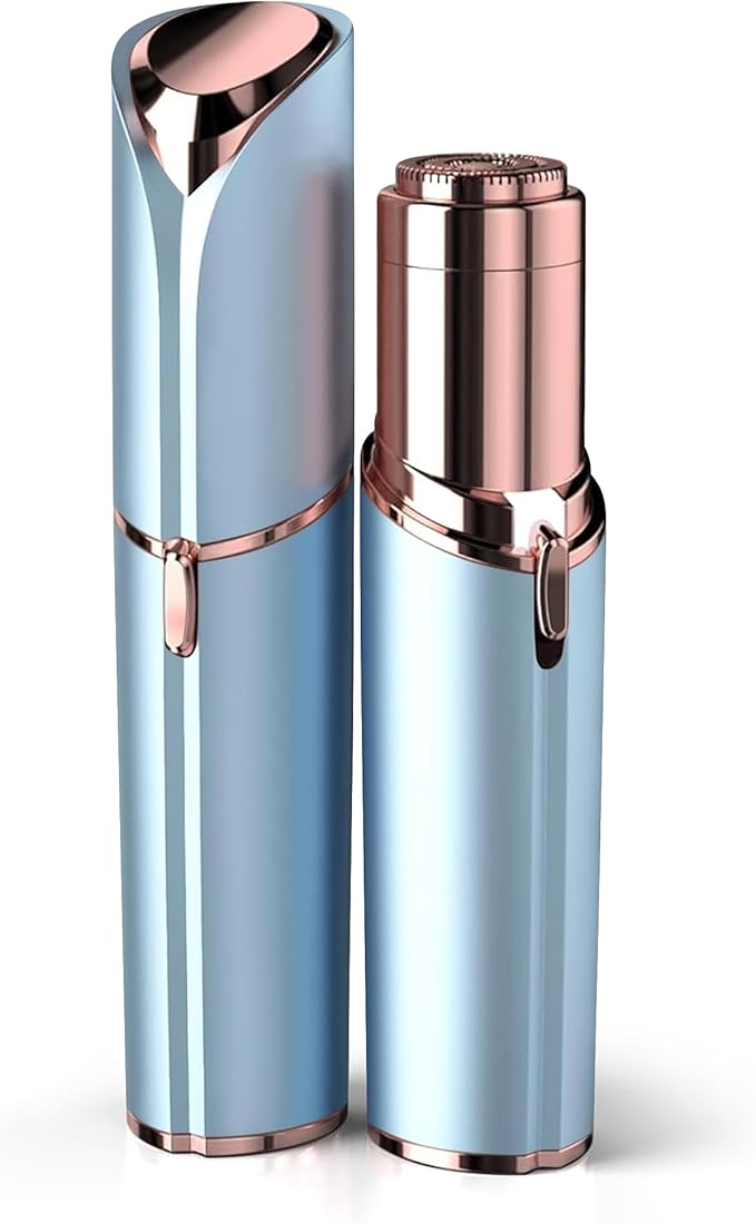 EVIEY Facial Hair Remover for Women - as Seen on TV Painless Face Shaver - Electric Hair Removal Device for Face Lips Peach Fuzz with Light (Blue) skincare