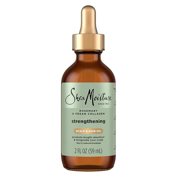 SheaMoisture Shea Moisture Strengthening Scalp & Hair Oil Rosemary & Vegan Collagen To Protect The Scalp And Strengthen Hair With ScalpBoost Technology For A Cooling Sensation With ScalpBoost Technology 2 Fl Oz Korean face wash