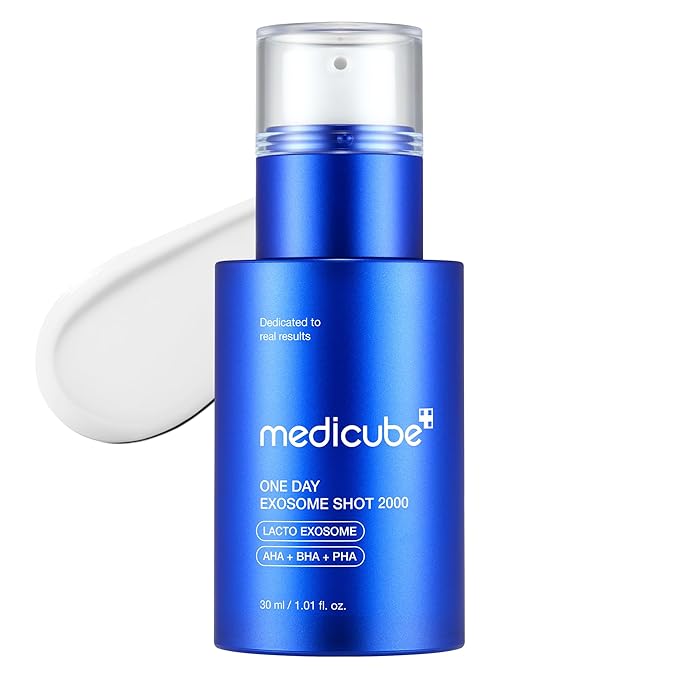 medicube medicube Exosome Shot Zero 2,000 PPM Spicule Facial Serum | Liquid Skin Booster Serum | Exosome, AHA+BHA+PHA | Pore Care, Dead Skin Cells, Skin Texture | Korean Skincare, 1.01 fl.oz Korean face wash