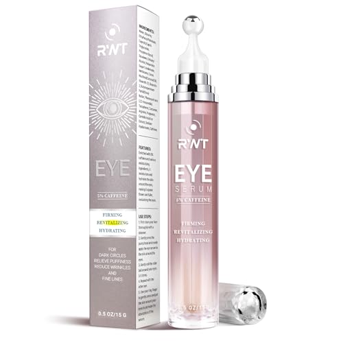 RWT RWT 5% Caffeine Eye Serum & Under Eye Roller Cream for Dark Circles and Puffiness Eye Care Eye Roller Serum with 360° Massage Ball Eye Treatment Serum for Women Serum