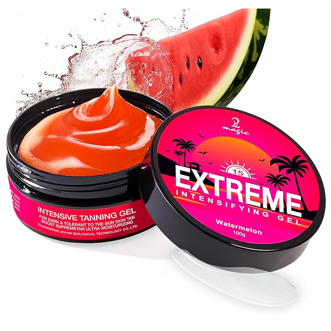 2Bmagic Shine Brown Tanning Gel Tan Accelerator Gel Intensive Tanning Oil for Outdoor Sun & Tanning Beds (watermelon) skincare