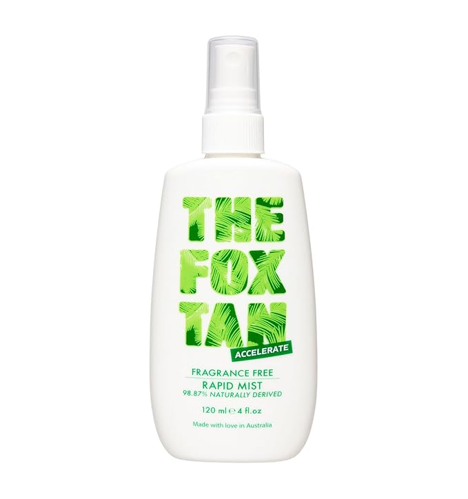 THE FOX TAN The Fox Tan Fragrance-Free Rapid Tanning Mist, Natural Tanning Accelerator Mist For Darker & Faster Tans, Flawless Tans, Vegan & Cruelty Free, 120mL skincare