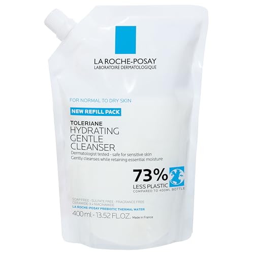 La Roche-Posay La Roche-Posay Toleriane Hydrating Gentle Face Cleanser, Hydrating Facial Cleanser With Niacinamide + Ceramides, Daily Face Wash For Dry Skin To Normal Skin, Sensitive Skin Tested, Fragrance Free Water Cleanser