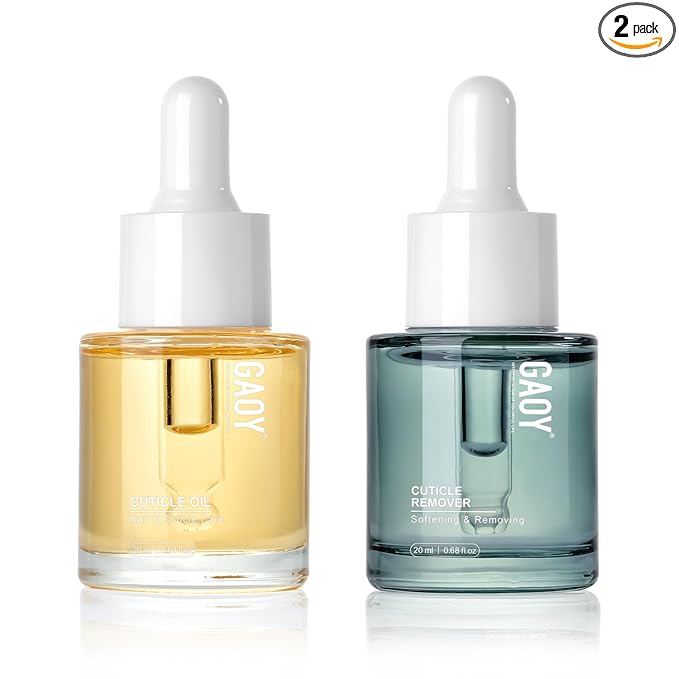 GAOY GAOY Cuticle Care Kit - Cuticle Oil and Cuticle Remover, 20ml 2 Pcs Cuticle Nourishes and Softener, Promotes Nail Growth and Strength skincare