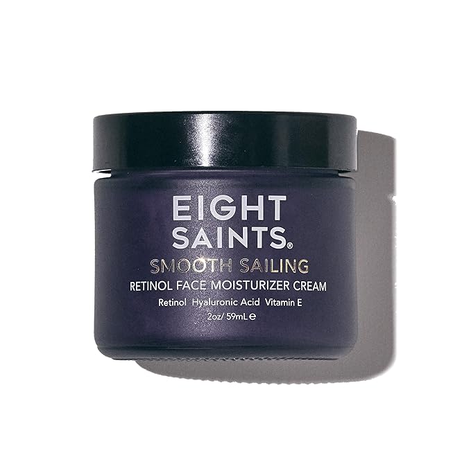Eight Saints Eight Saints Retinol Facial Moisturizer Cream, For Firming Face, Neck & Eye Wrinkles and Lines, Deep Hydrating Lotion, Fragrance-Free, 2 Ounces Moisturiser