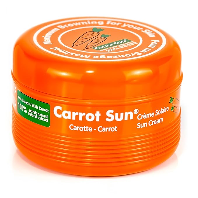 Carrot Sun Carrot Sun Tanning Accelerator – 350ml Carotene Intensive Tanning Gel – Natural Extract Sun Cream Tanning Lotion for All Skin Types – Tan Lotion with Carrot Oil for Even Beautiful Skin Coloring - SPF0 Sunscreen