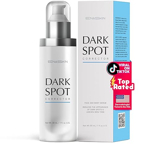 EnaSkin EnaSkin Dark Spot Remover Face & Body Serum: Age Spot Sun Spot Freckles Melasma Brown Spot - Advanced Formula with Niacinamide for Women and Men (1.0 Fl Oz) Exfoliator