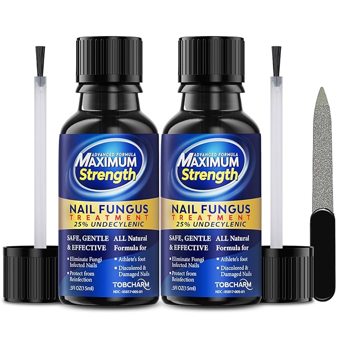 Tobcharm Toenail Fungus Treatment with 25% Undecylenic Acid, Toe Fungus Treatment for Toenail, Fungus Nail Treatment, Toenail Fungus Treatment Extra Strength skincare