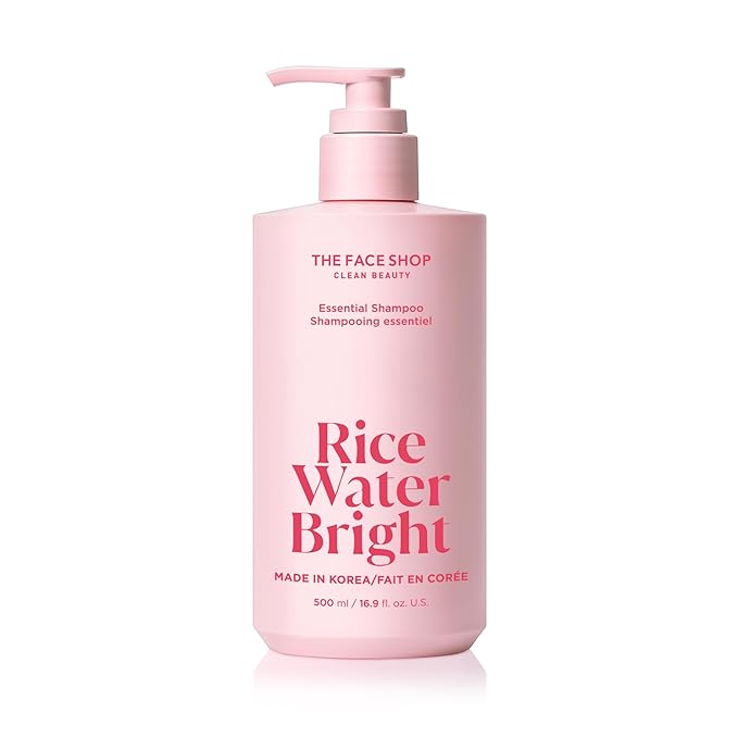 The Face Shop The Face Shop Rice Water Bright Essential Shampoo, Rice Protein Hair Care for Strengthening Dry & Damaged Hair, Korean Shampoo, Hair Growth, Anti-Frizz, Anti-Hair Loss, Breakage Control, Sulfate Free Korean skincare