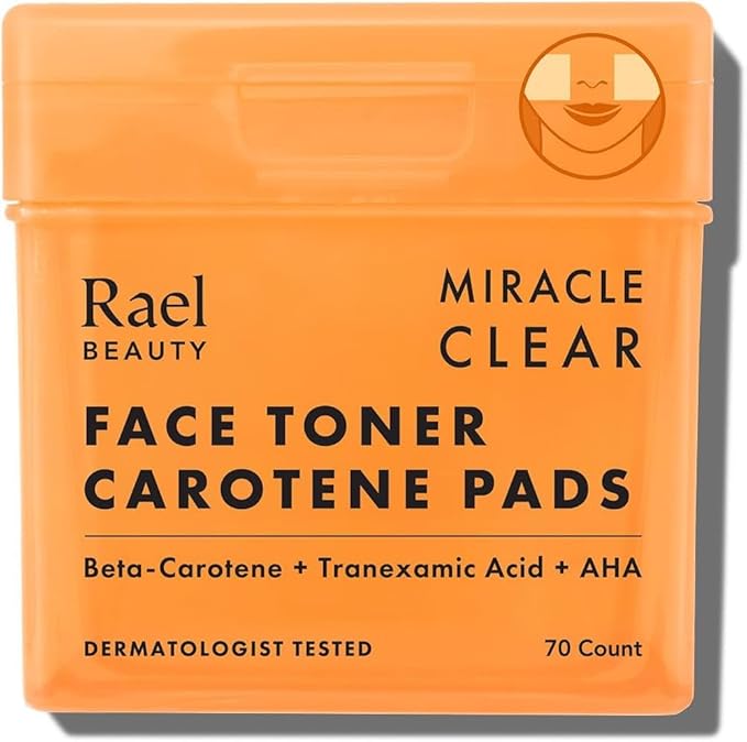 Rael Rael Toner Pads, Cotton Pad for Face – Dual Textured, Exfoliating and Soothing with Carotene, Niacinamide, Hyaluronic Acid, Hydrating, Korean Skin Care (70 Count) Korean face wash
