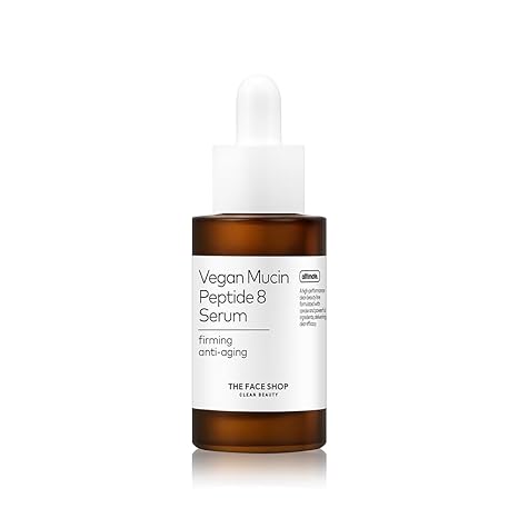 The Face Shop The Face Shop 8 Peptide Serum, Vegan Mucin for Hydrating & Firming, Anti Aging Serum for All Skin Types, Korean Skin Care, 30ml/1.01 fl. oz Korean Serum