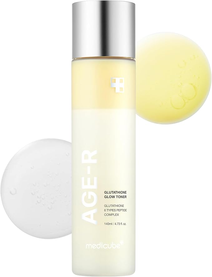 medicube medicube Age-R Glutathione Glow Milky Toner, Low-Irritation Double Layer Toner for Glass Glow Skin with Peptide, Even Skin Tone, Radiance, Hydration, Korean Skincare Korean face wash