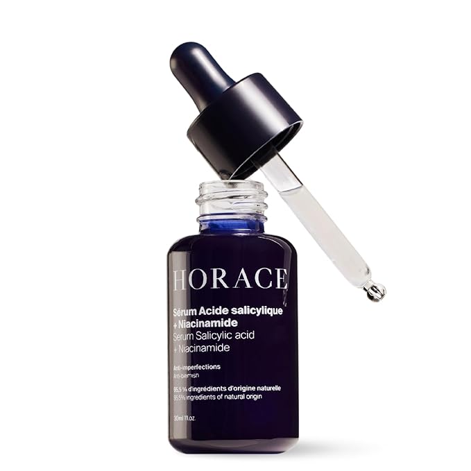 HORACE HORACE Salicylic Acid + Niacinamide Face Serum for Men – Anti-Blemish Treatment for Pore Tightening, Smoother Skin, and Redness Reduction – Vegan Skin Care for All Skin Types – Unscented, 30ml Serum