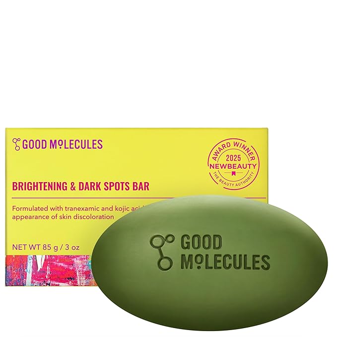Good Molecules Good Molecules Brightening & Dark Spots Bar - Soap Free Face and Body Bar - Tranexamic, Kojic Acids and Niacinamide to Target Dark Spots - Skin Care Korean face wash