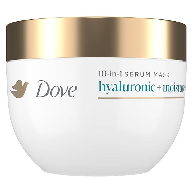 Dove Dove Hair Hyaluronic Moisture for Dry Hair 10-in-1 Hydrating Hair Mask with Bio-Protein Care Technology and Hyaluronic Serum 9.2 Fl Oz Serum