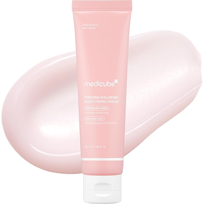 medicube medicube Salmon DNA PDRN Pink Hyaluronic Moisturizing Cream | Blemish Relief & Hydrating Care | Restores Skin Elasticity & Glow | Korean Skincare, Even Skin Tone & Pore Care | 50ml / 1.69 fl.oz. Korean face wash