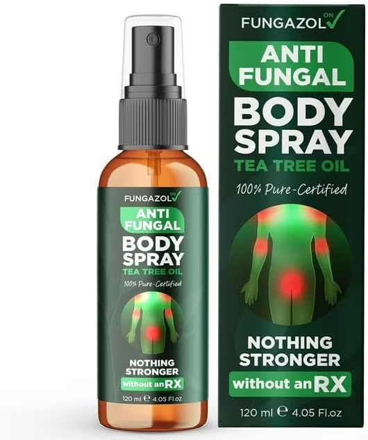 Terramed Just Think Comfort Body Spray with Tea Tree Oil | Fast-Absorbing Antifungal Treatment for Jock Itch, Athlete’s Foot, Ringworm & Nail Fungus | Soothes Itching, Burning & Scaling | Relieves Irritated Skin | 120ml skincare