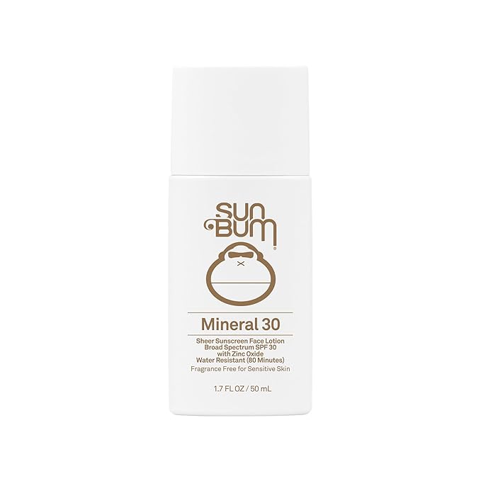 Sun Bum Sun Bum Mineral SPF 30 Face Sunscreen Lotion - Broad Spectrum and Fragrance Free Moisturizing Facial Sunscreen - Hawaii 104 Act Compliant (Without Octinoxate & Oxybenzone) - Travel Size - 1.7 oz Sunscreen