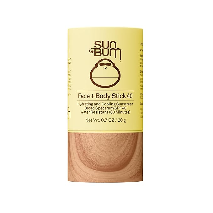 Sun Bum Sun Bum Original SPF 40 Cooling Face and Body Sunscreen Stick - Water resistant Broad Spectrum Facial Sunscreen - Hawaii 104 Act Compliant (Made Without Octinoxate & Oxybenzone) - Travel Size - 0.7 oz Sunscreen