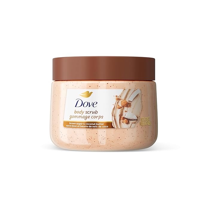 Dove Dove Brown Sugar and Coconut Butter Body Scrub Exfoliates and Deeply Nourishes for Smooth, Radiant Skin 15 oz Korean face wash