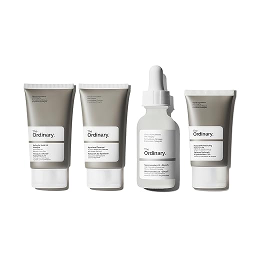 The Ordinary Pore Control Collection - Skin Care Bundle Set for Congested Skin - Salicylic Acid 2% Masque, Niacinamide 10% + Zinc 1%, Squalane Cleanser, Natural Moisturizing Factors + HA Water Cleanser