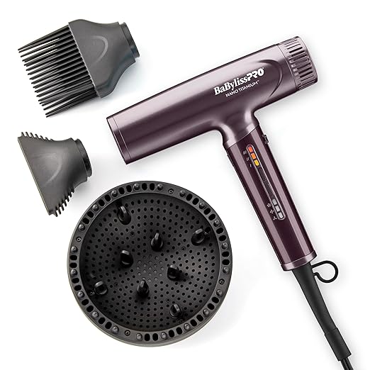 BabylissPRO® Nano Titanium™ Professional Nano Light Ionic Hair Dryer (Purple) skincare