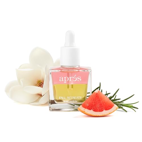 APRÉS Apres Light & Shadow Cuticle Serum, Nourishing Blend of Almond and Jojoba Oil, Vitamin B and Turmeric, Cuticle Repair Oil 15 mL (15 ml, Fall Retreats (Grapefruit, Rosemary, and Magnolia)) Serum