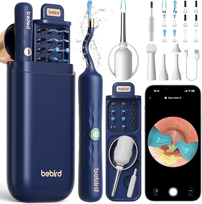 BEBIRD Bebird Earsight Plus D39R Ear Wax Removal Tool Camera, FSA HSA Eligible Items, Ear Cleaner with Flexible Ear Camera Otoscope, Visual Ear Pick Tweezers Wax Remover, Ear Cleaning Kit for Family skincare