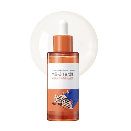ROUND LAB ROUND LAB Soybean Panthenol Ampoule 1.69 Fl Oz, Deep Hydration Serum with Nano Niosome Panthenol, and Ceramides for Skin Barrier Strengthening and Non Sticky Moisture Retention, Korean Skincare Korean Serum
