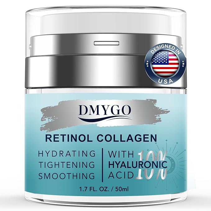 DMYGO Instant Face Lift Cream with Retinol, Collagen & Hyaluronic Acid, Neck Cream for Tightening and Firming - Anti Aging Face Moisturizer for Women & Men Reduce Wrinkle, Retinol Cream for Face, 1.7 FL OZ Moisturiser