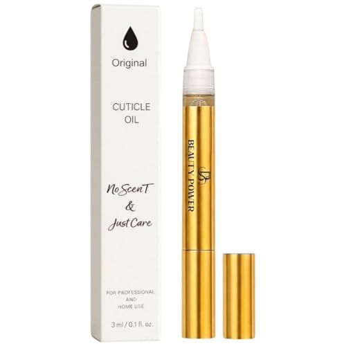 Beauty Power Beauty Power Nail Oil Cuticle Pen - Fragrance Free - Nail Strengthener & Growth Serum with Vitamin A, D, E, B5, Grapeseed & Natural Oils - Repair for Brittle, Peeling, Thin Nails - Gift Idea Serum