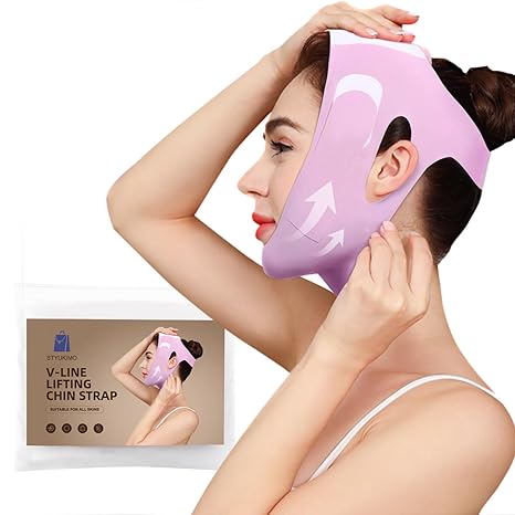 STYUKIMO V-Line Lifting Chin Strap for Sleeping & Yoga, V-Line Mask, Chinstrap for Sleeping, Reusable Face Strap, Jaw Strap，Jawline Shaper，Chin Up Patch, V-Shaped Belt, Shaped Face Mask for Sagging skincare